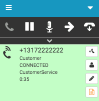 Outbound dialing interaction number connected