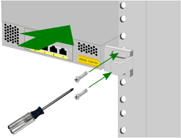 Figure shows Edge faceplate attachment