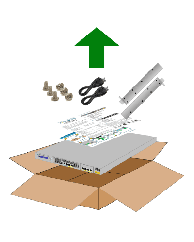 Figure shows unboxing step