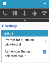 Queue Settings window for selected queue