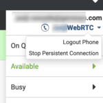 This image shows the options that are available in firefox browser for an embedded client.