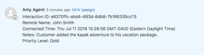 Interaction attributes on Zendesk ticket