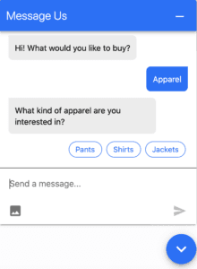 Quick reply messaging