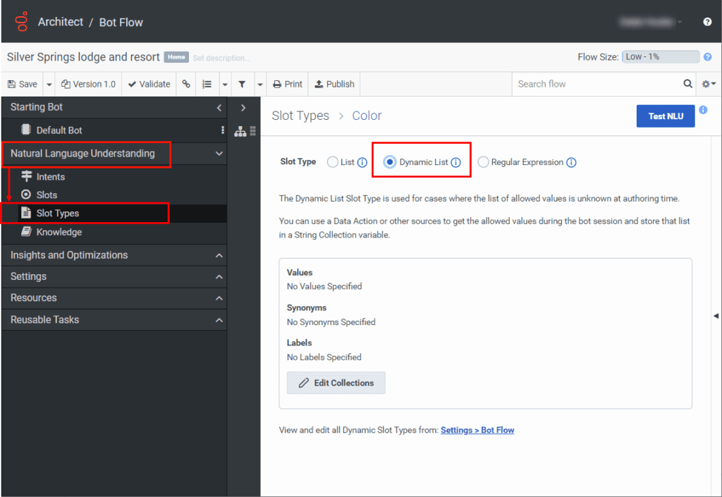 Dynamic List slot type