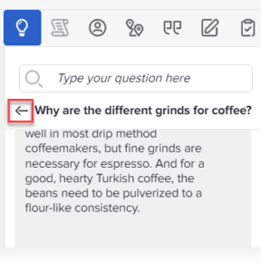 Return to Genesys Agent Assist answer list