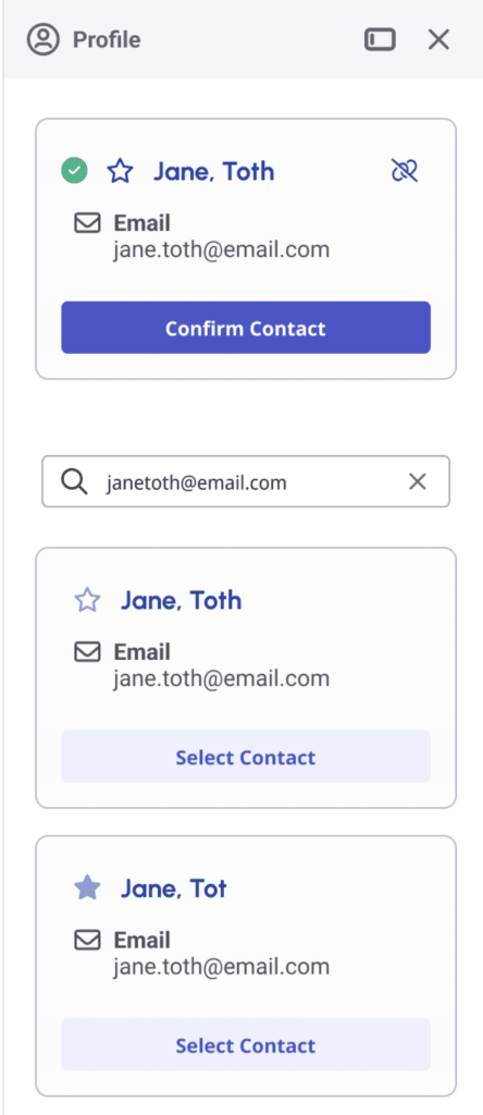 Screenshot showing inbound interaction in single customer view