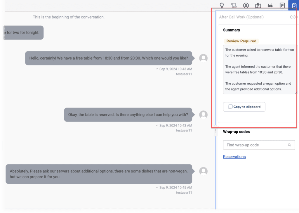 Create a conversation summary with Genesys Agent Assist - Genesys Cloud ...