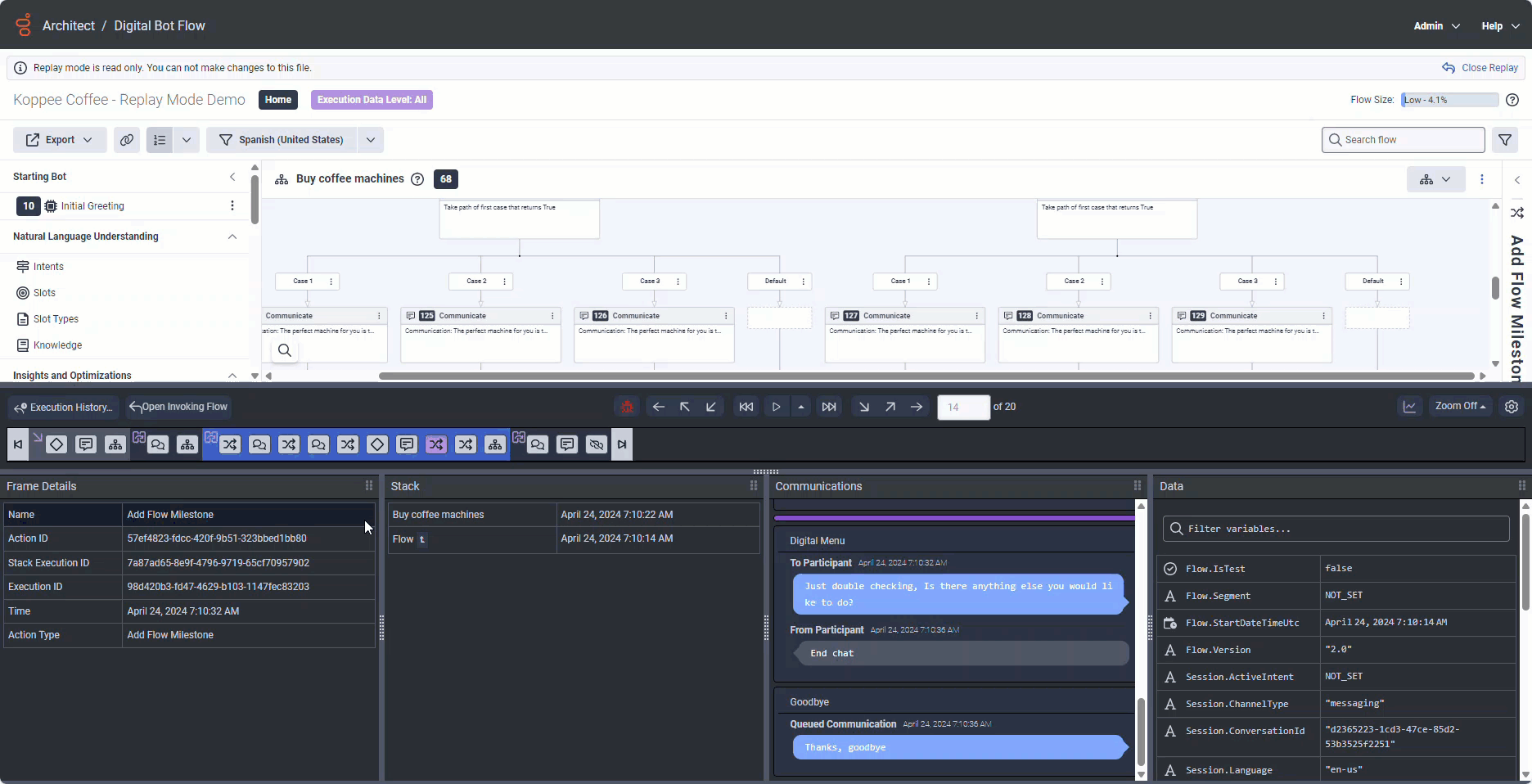 Move panels in replay mode