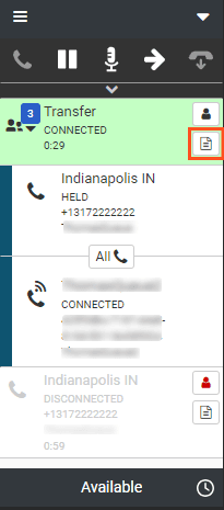 Consult transfer with script initiation