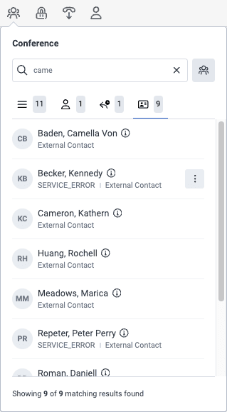 The ACD Conference panel with an example of results