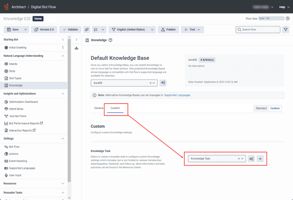 End to end knowledge: Set knowledge task