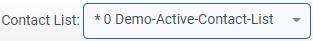 Use this dropdown box to switch contact lists
