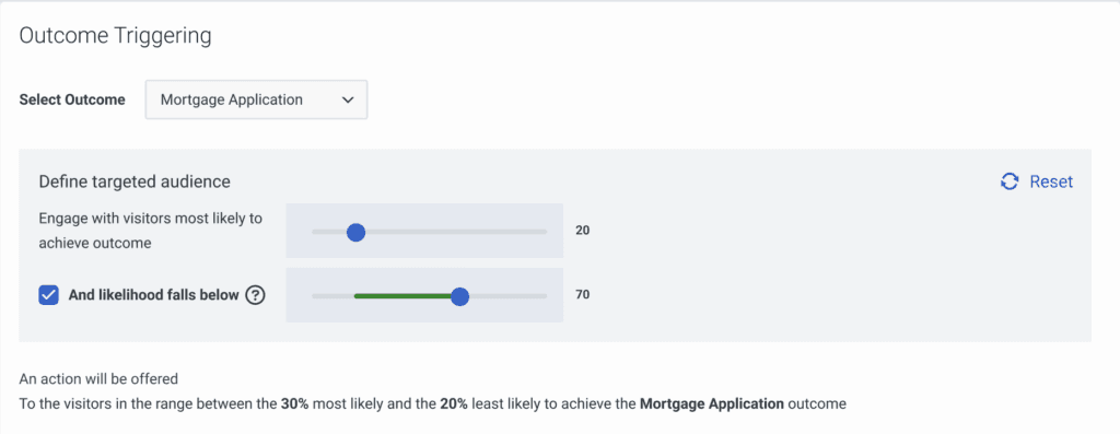 New Outcome Triggering UI.