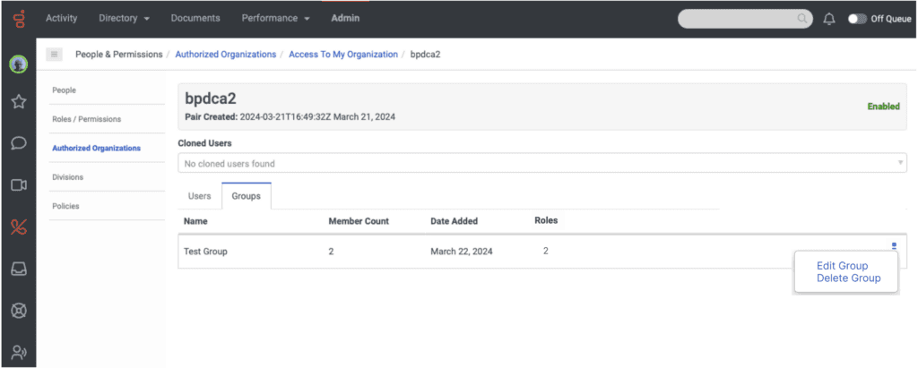 New authorized groups UI