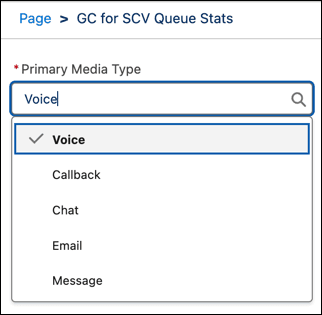 This image is a screenshot of the primary media type configuration.