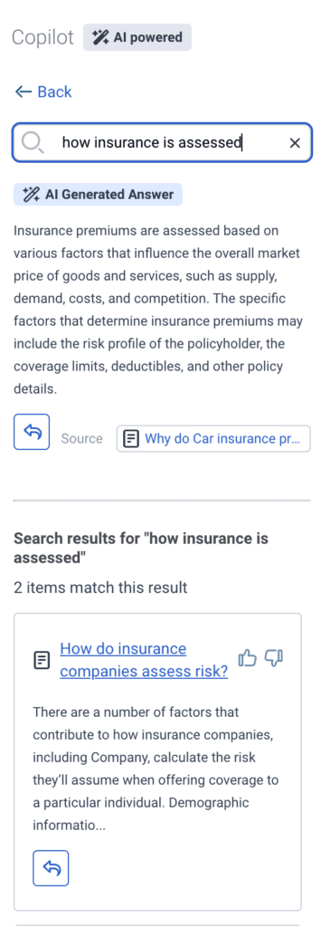 AI-generated search result