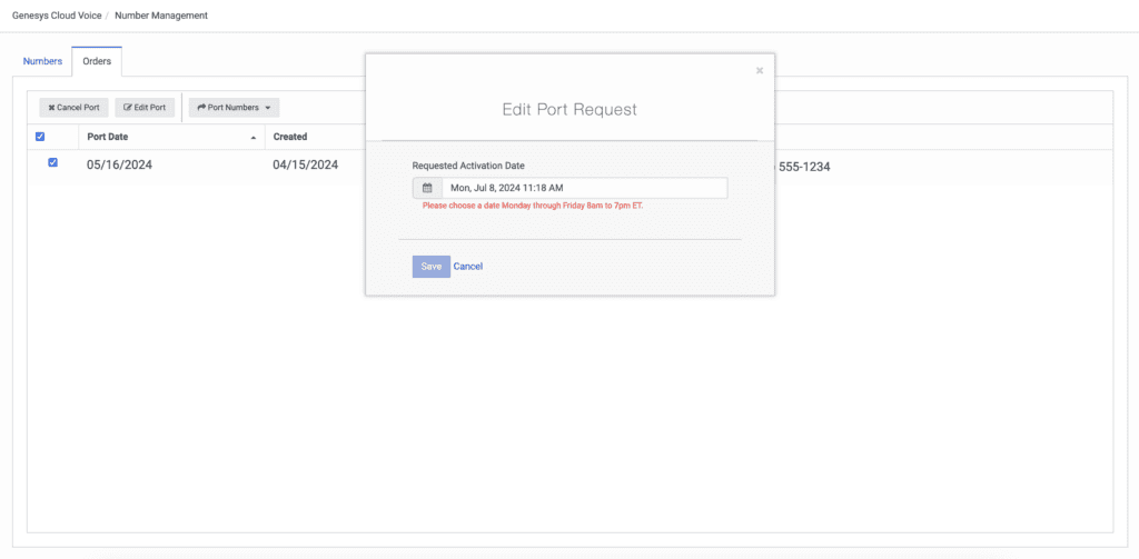 Enhancements to Genesys Cloud voice number management interface ...