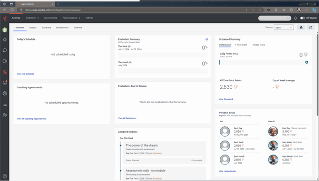 Agent & Supervisor Activity Overview screens after change