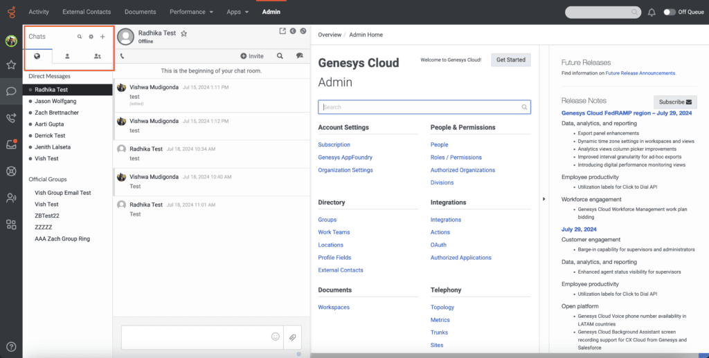 Collaborate Chat Web Directory UI Decomposition - Before