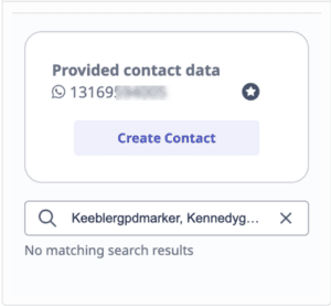 The Profile panel with a social channel identifier and no name