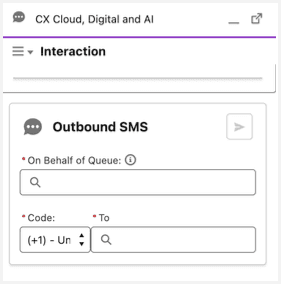 This image is a screenshot of the CX Cloud, Digital and AI utility with the Outbound email options.