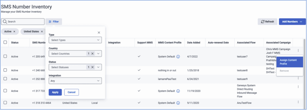 New filter and selection improvements