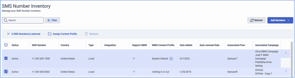New visibility of selected items