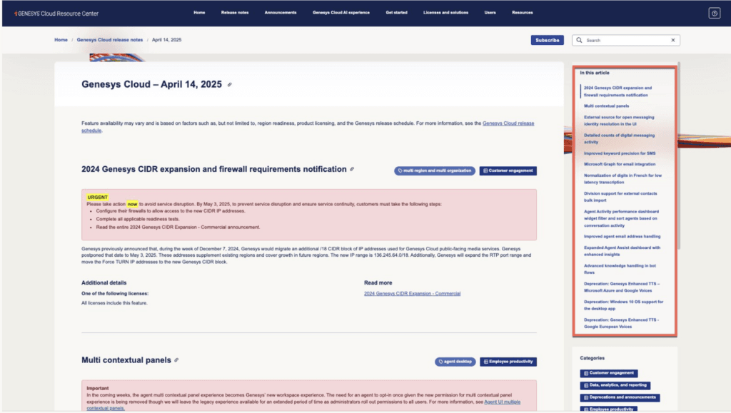 Release notes details - after