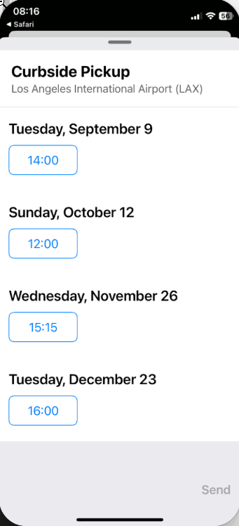 Time picker in bot conversations