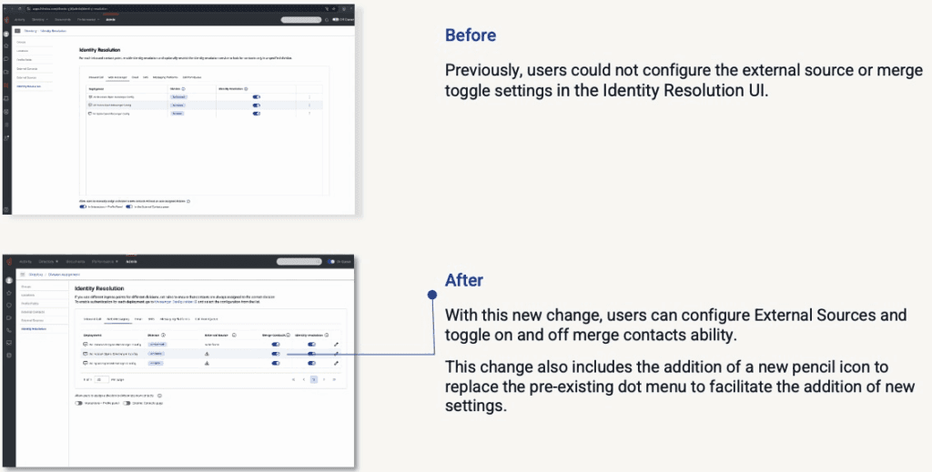 Identity resolution UI