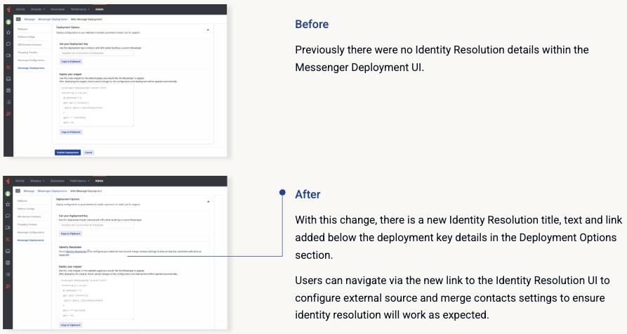Messenger deployment UI
