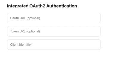 Displays the fields in the edit integrated OAuth2 authentication dialog box