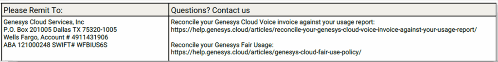 Remittance information