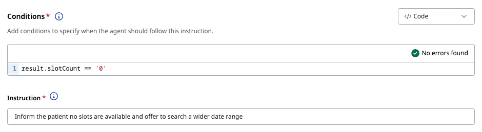 Agentic virtual agent tool outcome in code mode