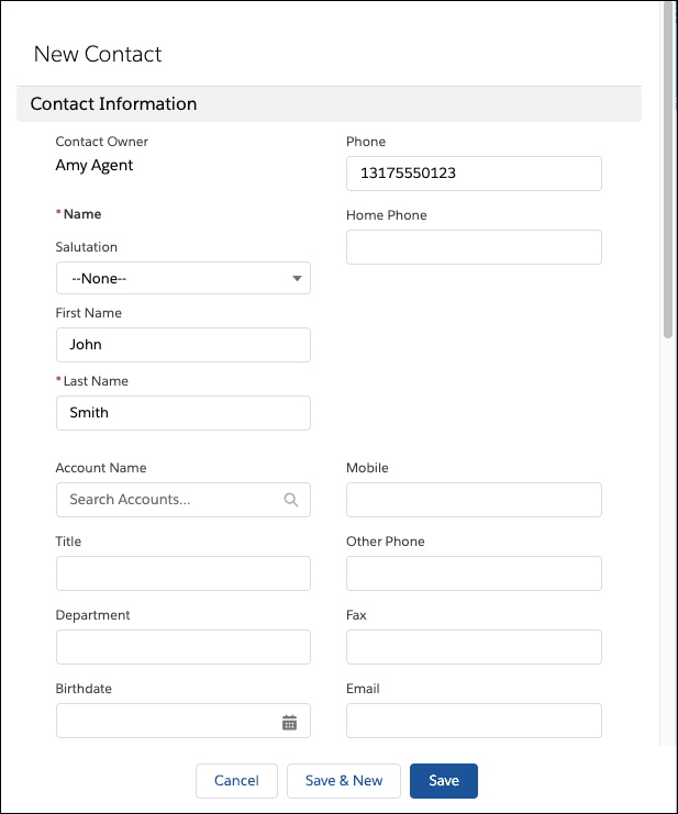 Click to enlarge. Screen pop example for URL match