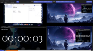 Click to enlarge. Screen recording playback viewer in layout view.