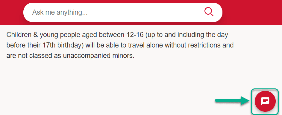 Click to enlarge. Initiate a conversation from a support center article