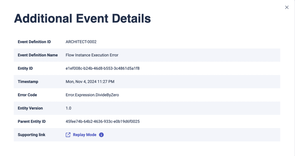 Click to enlarge. Additional event details in the operational console