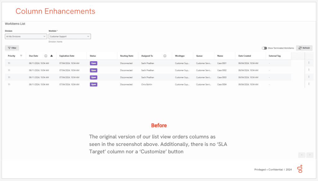 Click to enlarge. Column enhancements