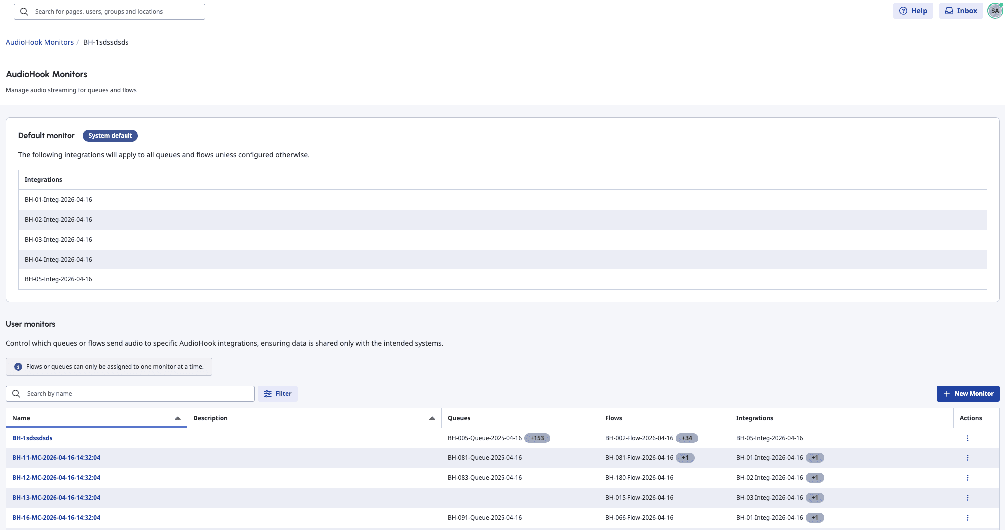 Click to enlarge. AudioHook Monitors